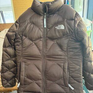 North Face Girl's Brown Puffer Jacket size 14/16